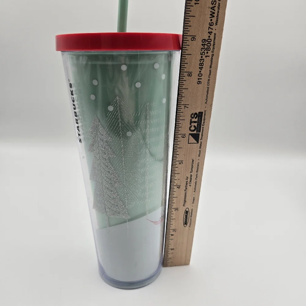 Starbucks 2018 Glitter Christmas Tree Gnome Acrylic Venti Tumbler Cold Cup 24oz